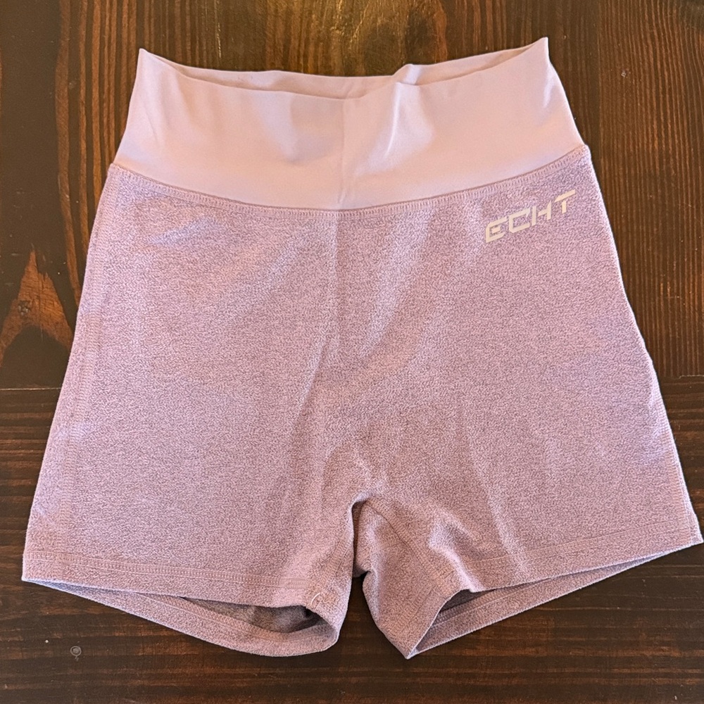 ECHT Lavender No Front Seam High-Rise workout Shorts